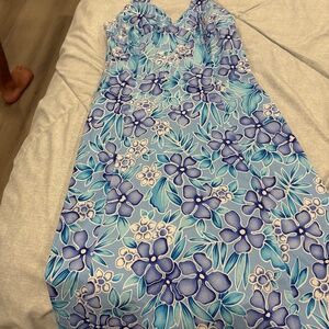 Floral summer halter dress